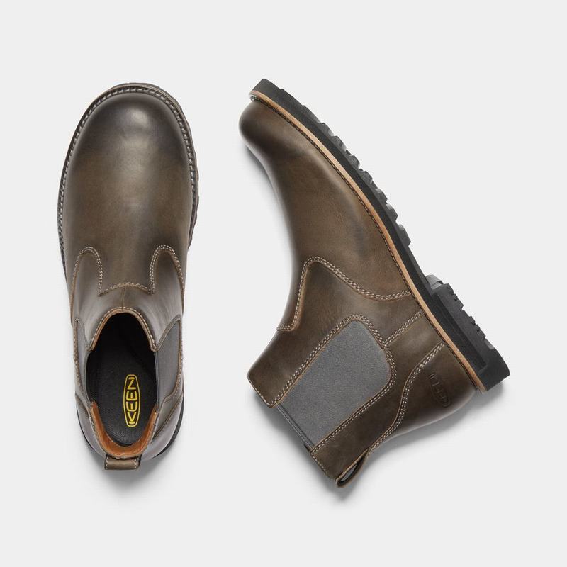 Keen The 59' Mens Chelsea Boots Dark Brown Clearance (8907-WFUEL)